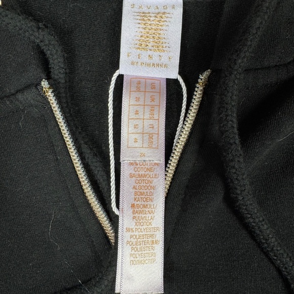 Savage X Fenty Black Hooded Jumpsuit Women’s 2X Plus Size One Piece Zip Up - Picture 5 of 9